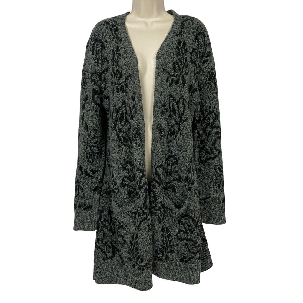 Royal Robbins Alpaca Blend Cardigan Sweater Women Large Chunky Mystic Canyon NEW